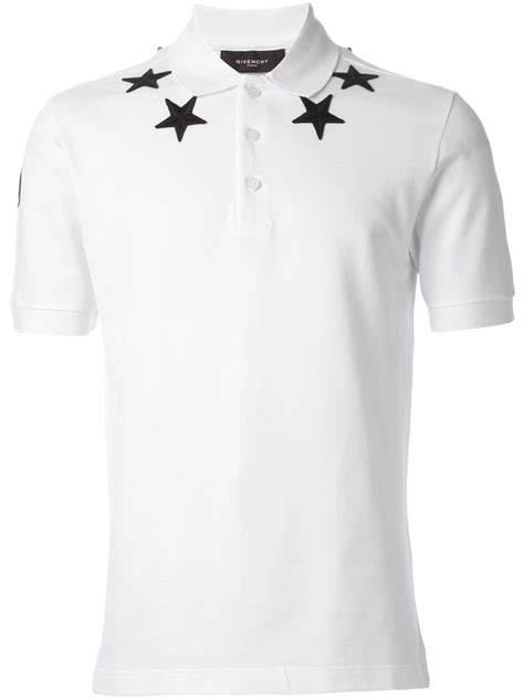 givenchy poloshirt white star on breast|GIVENCHY polo in cotton .